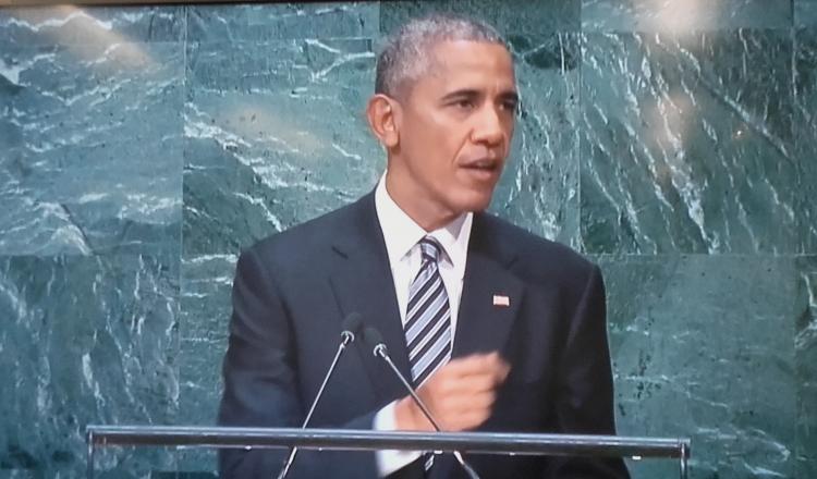 Presidente Obama durante el debate de la Asamblea General