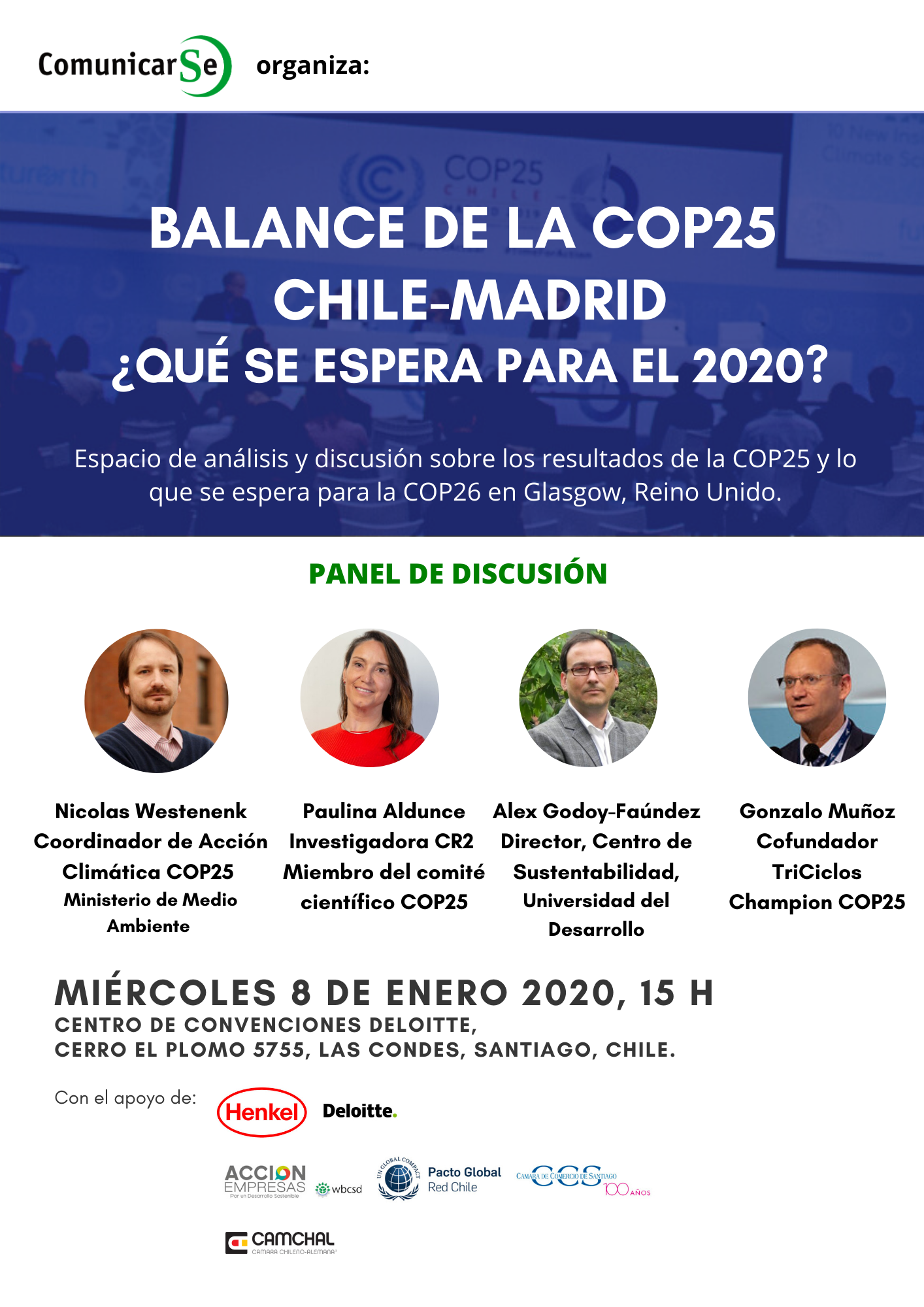 Evento “BALANCE DE LA COP25 CHILE-MADRID” | ComunicarSe